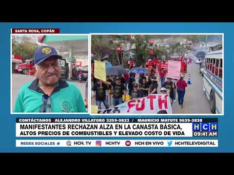 Copán: Con múltiples consignas, sindicatos y diferentes gremios se movilizan este Día del Trabajador