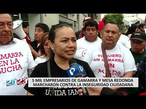 Gamarra: empresarios marchan contra la inseguridad ciudadana