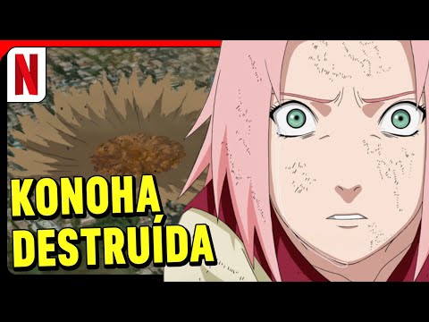 PAIN DESTRUINDO KONOHA | DUBLAGEM OFICIAL ? | Naruto Shippuden | Netflix Brasil