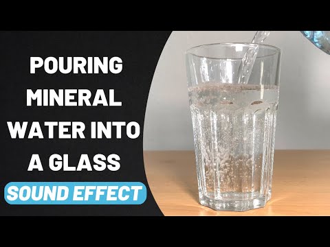 Pouring Mineral Water into a Glass Sound Effect Stereo High Quality 96kHz