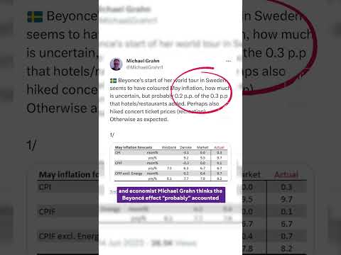 Beyoncé causes Sweden inflation?
