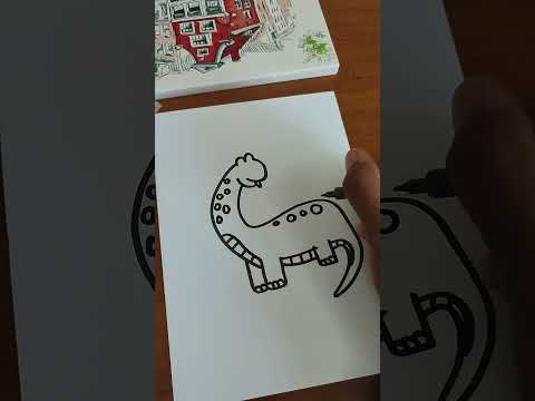 How to draw dinosaur? #drawing #animals #dinosaur