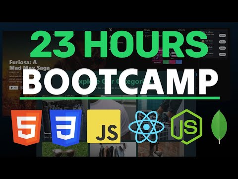 23 HOURS FREE CODING BOOTCAMP - Build 4 Awesome Projects