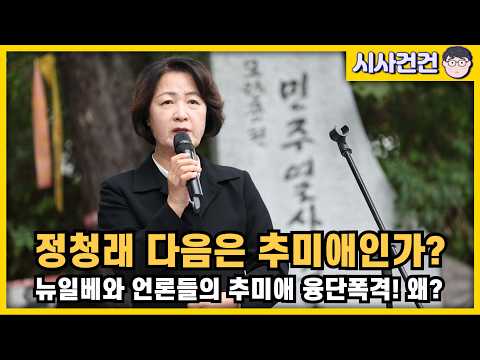 정청래에 이어서 이젠 추미애인가? 뉴일베와 언론의 맹폭이 시작됐다! 이재명, 김민석의 공동의 적 추미애. — 시사건건