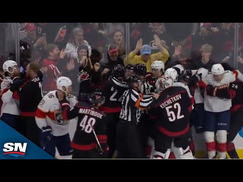 Hurricanes And Panthers Get Into Scuffle Seconds After Game Ends