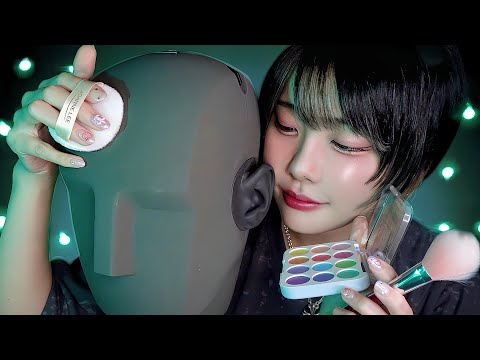 【ASMR】リアルなメイクアップ&スキンケアの音で眠る😴💄|Makeup & Spa for KU100
