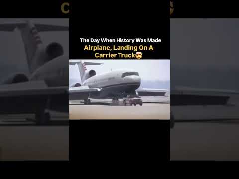 The Day When History Was Made Airplane, Landing On A Carrier Truck 😍