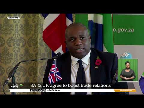 SA and UK agree to boost trade relations