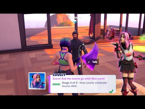 Help Lovely Celebrate Hearts Wild (Lovely's Valentine Week 11 Challenges Fortnite)