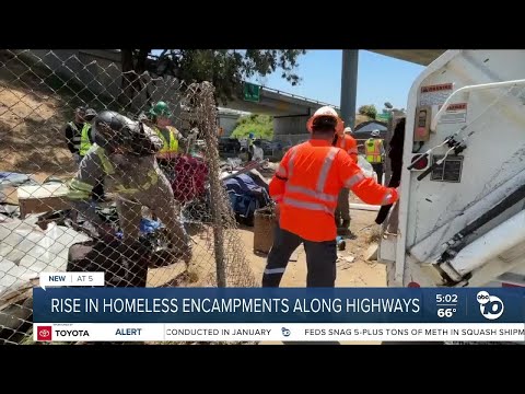 Caltrans clearing homeless encampments near Interstate 5