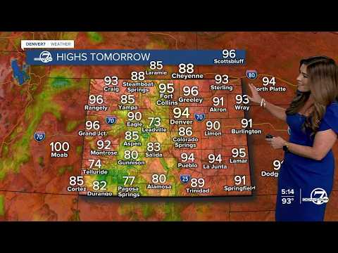 Sunny, hot, dry in Denver metro Thursday; rainy relief on tap next week