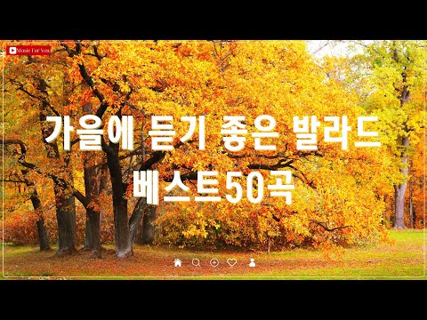 가을 감성 발라드 베스트 100곡 - 김필/양파/이승기/왁스/김범수 등 가을에 듣기 좋은 명곡 모음