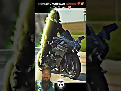 🤪kawasaki Ninja H2R Wheelie ❤️👑 #ninjah2r​ ♥️#rider​ #stunt​ #bikerider​ #drift​legendary Rider ❤️👑