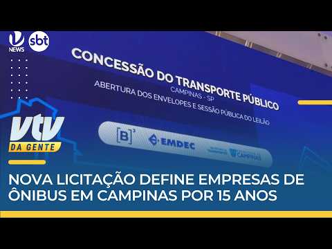 LEILÃO | Nova licitação define empresas de ônibus em Campinas por 15 anos | VTV da Gente