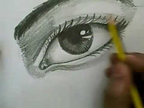 رسومات بقلم الرصاص لعيون تبكي