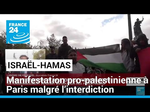 Des centaines de personnes à la manifestation pro-palestinienne à Paris malgré l’interdiction