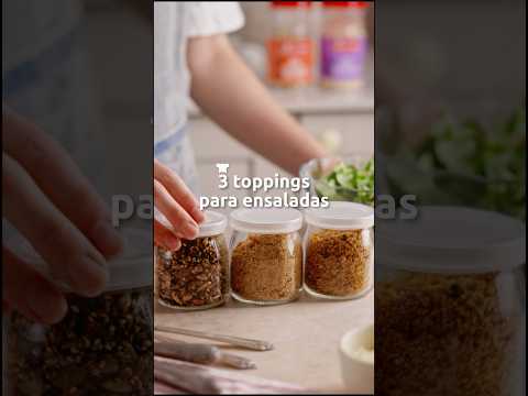 Receta 3 toppings para ensaladas 🥗 | Gourmet #GourmetChile #Receta #Ensalada #Toppings