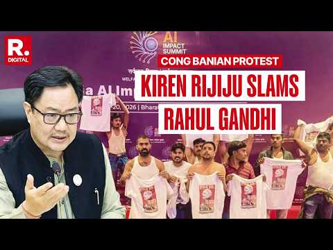 Kiren Rijiju Slams Rahul Gandhi Over AI Summit Protest | Congress | BJP | 'Nanga Naach kiya…' | LIVE