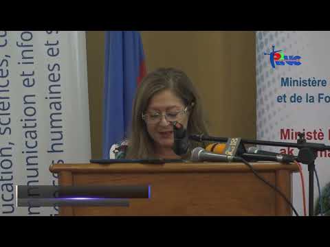 Reprezantant UNESCO Ayiti VILLEGRAS Tatiana,felisite ministè a epi montre  enpòtans yon inisyativ