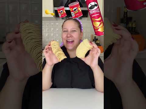 From Small to Giant Pringles Chips 🥔#shorts #funny #viral