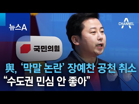 與, ‘막말 논란’ 장예찬 공천 취소…“수도권 민심 안 좋아” | 뉴스A