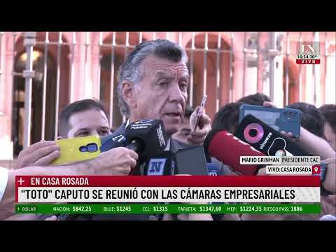 Toto Caputo se reunió con las cámaras empresariales en Casa Rosada