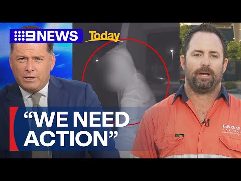 Brisbane father catches young man trying to break in | 9 News Australia