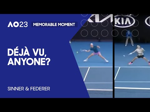 Sinner Copies Federer's Famous Shot | Side By Side | Australian Open 2023