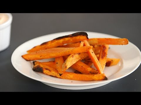 Crispy Oven-Baked Sweet Potato Fries- Kitchen Conundrums with Thomas Joseph