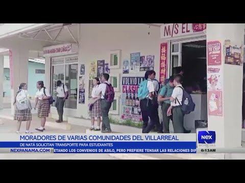 Moradores de varias comunidades del Villareal, Nata? solicitan transporte para estudiantes