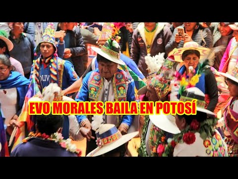 ASI BAILO EVO MORALES EN POTOSÍ CON MÚSICA ORIGINARIA..