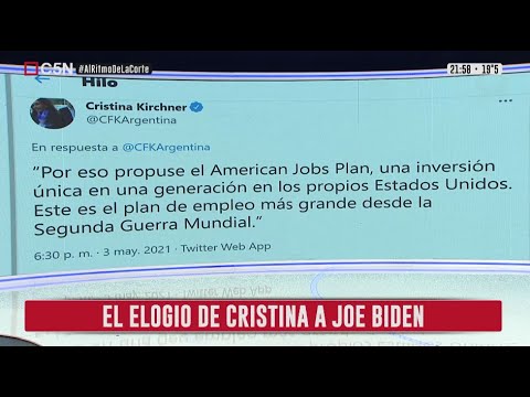 Cristina Kirchner celebró el discurso económico e impositivo de Joe Biden