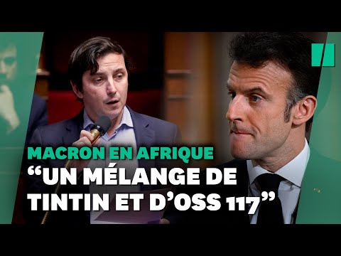 Tournée en Afrique de Macron : « un mélange de Tintin au Congo et d’OSS 117 », dénonce Taché