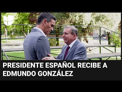 Así recibió el presidente español a Edmundo González en Madrid