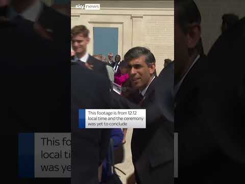 Rishi Sunak appears to leave D-Day ceremony early