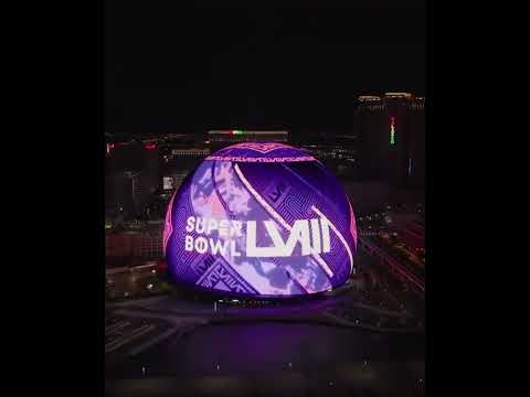 La Esfera de Las Vegas en modo Super Bowl  #Shorts | ESPN Deportes (vía @nfl, @spherevegas/IG)