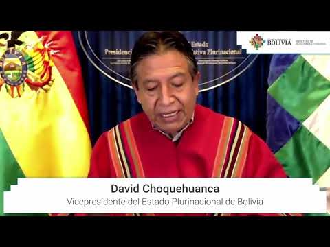 Conferencia de prensa del Vicepresidente del Estado Plurinacional de Bolivia David Choquehuanca.