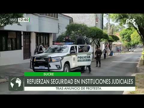 Refuerzan seguridad en instituciones judiciales tras anuncio de protesta