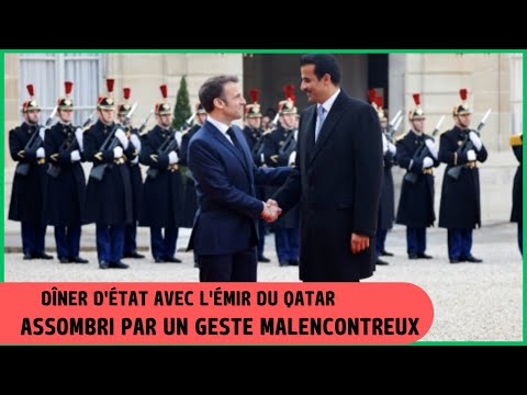Emmanuel et Brigitte Macron : Di?ner d'E?tat avec l'E?mir du Qatar E?clipse? par un Geste Malheureux