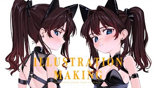 【Illustration making】キャラクターメイキング02【PhotoshopCC】