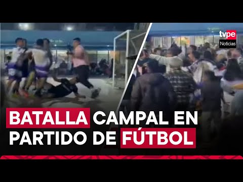 Huaral: campeonato de fútbol por Señor de los Milagros termina en batalla campal