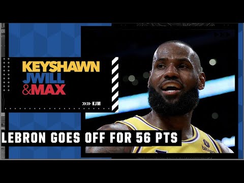 Reacting to LeBron scoring 56 PTS vs. the Warriors | KJM video clip