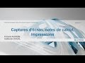 Captures d'�cran, notes de calcul, et param�trage des sorties et impressions depuis Robot