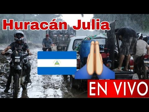 Huracán Julia entra a Nicaragua hoy domingo, Huracán Julia toca tierra en Nicaragua en vivo