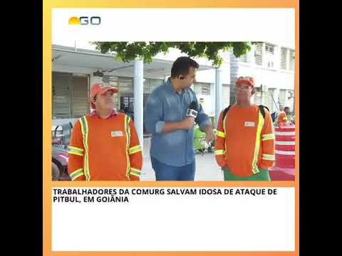 Garis salvam idosa! #goiânia #goiás #2026 #brasil #agro #pitbull #gari #ataque #cães #animais #ceará