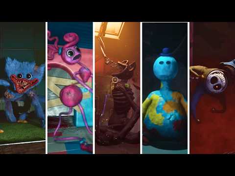 Poppy Playtime Chapter 1,2,3,4,5 - ALL BOSSES & All ENDINGS