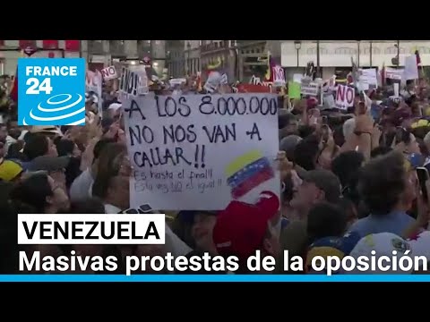 Oposición protestó en Venezuela y otras ciudades del mundo contra los resultados de las elecciones