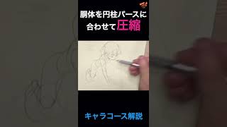 胴体を円柱パースに合わせて圧縮 #short