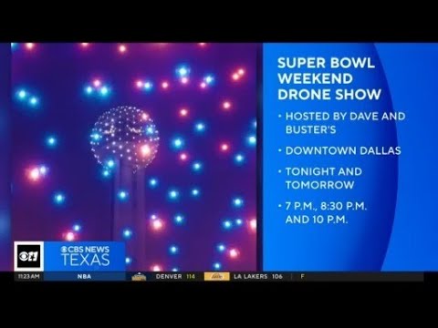 Super Bowl weekend drone show in Dallas