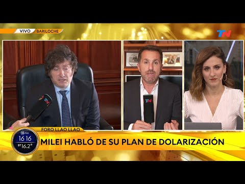 MILEI habló de su plan de dolarización en el Foro Llao Llao